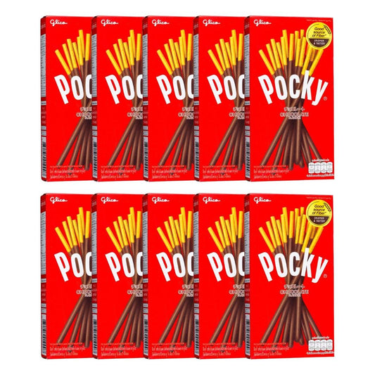 Glico Pocky Biscuit Sticks (Chocolate Flavour) (Pack of 10)