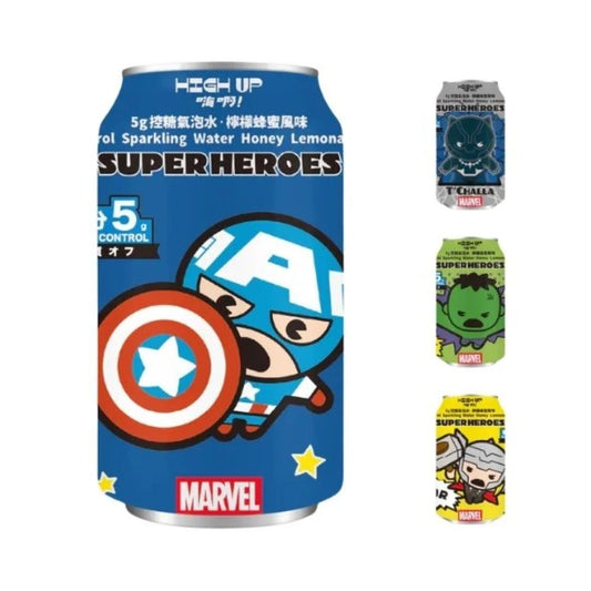 High Up! Marvel Sugar Control Sparkling Water (Honey Lemonade Flavour) (Random Character) 嗨啊! 漫威Q版英雄控糖氣泡水 (檸檬蜂蜜風味) (隨機角色)