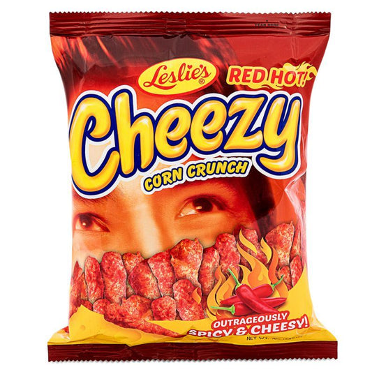 Leslie's Cheezy Corn Crunch (Red Hot Spicy Cheese Flavour)