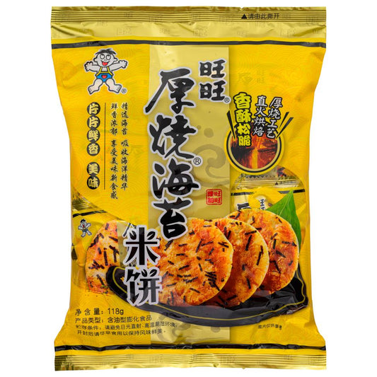 Want Want Seaweed Rice Crackers 旺旺 厚燒海苔