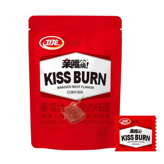 Weilong Kiss Burn Gluten Snacks (Braised Beef Flavour) 衛龍 親嘴燒 (紅燒牛肉味)