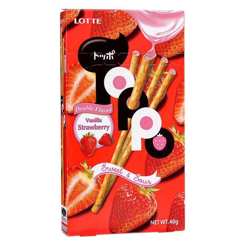 Lotte Toppo Vanilla Strawberry Crispy Pretzel