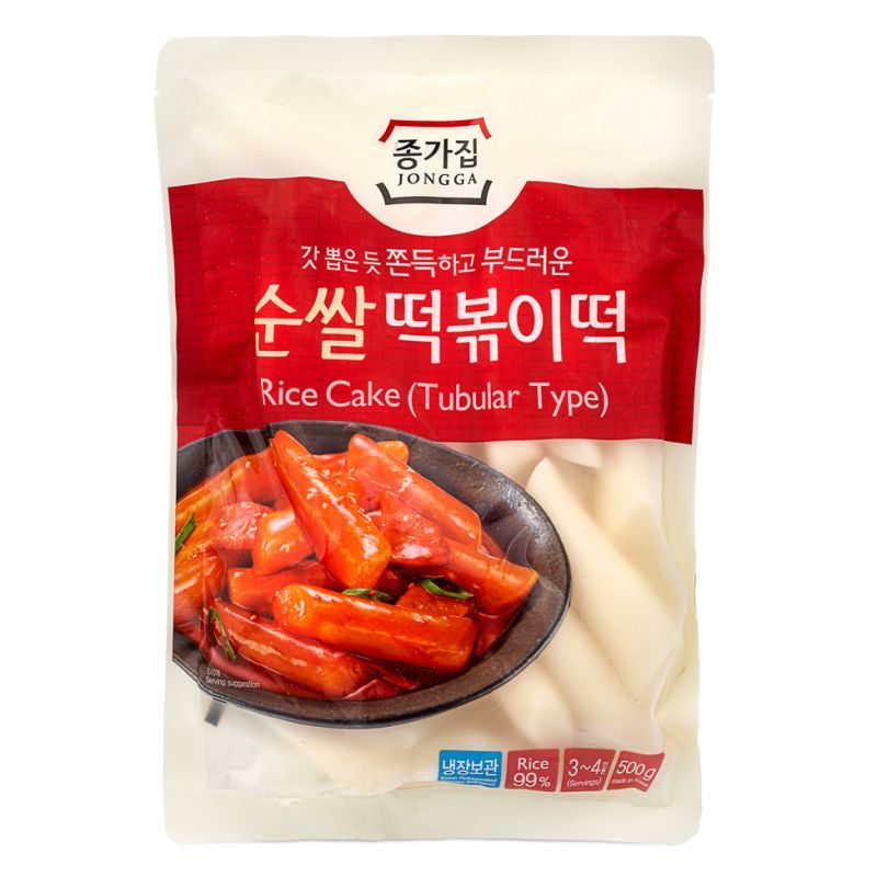 Jongga Rice Cake (Tubular Type) 순쌀 떡볶이떡