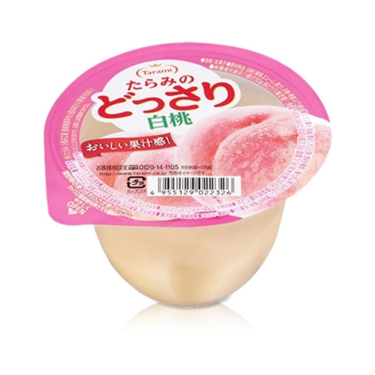 Tarami No Dossari Fruit Jelly with White Peach Chunks たらみのどっさり シリーズ (白桃)