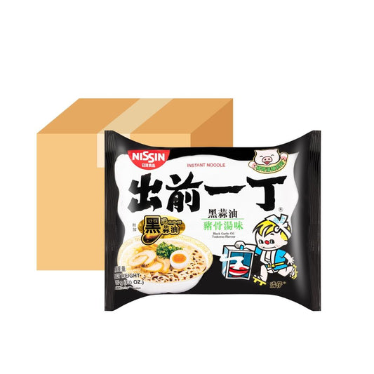 Nissin Black Garlic Oil Tonkotsu Flavour Instant Noodles (Case of 30) 出前一丁 黑蒜油猪骨湯味即食湯麵 (30包)