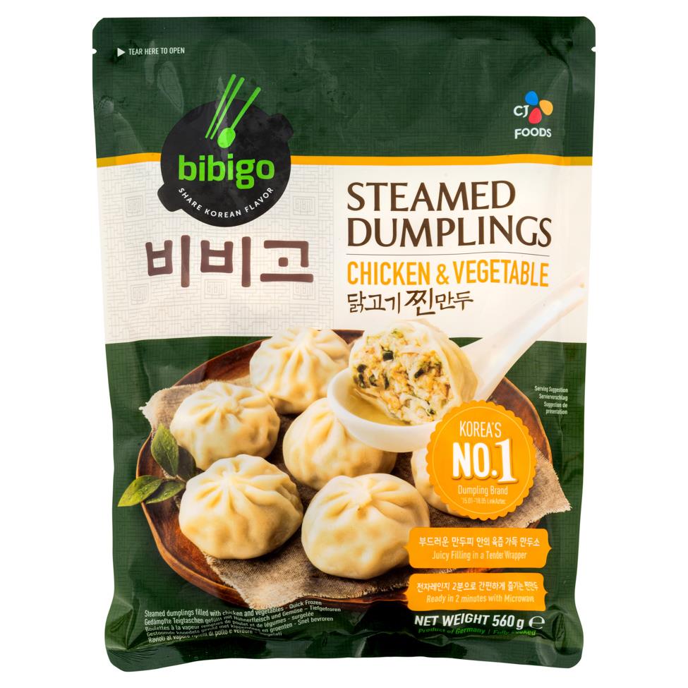 CJ Bibigo Steamed Dumplings (Chicken & Vegetable) 닭고기찐만두