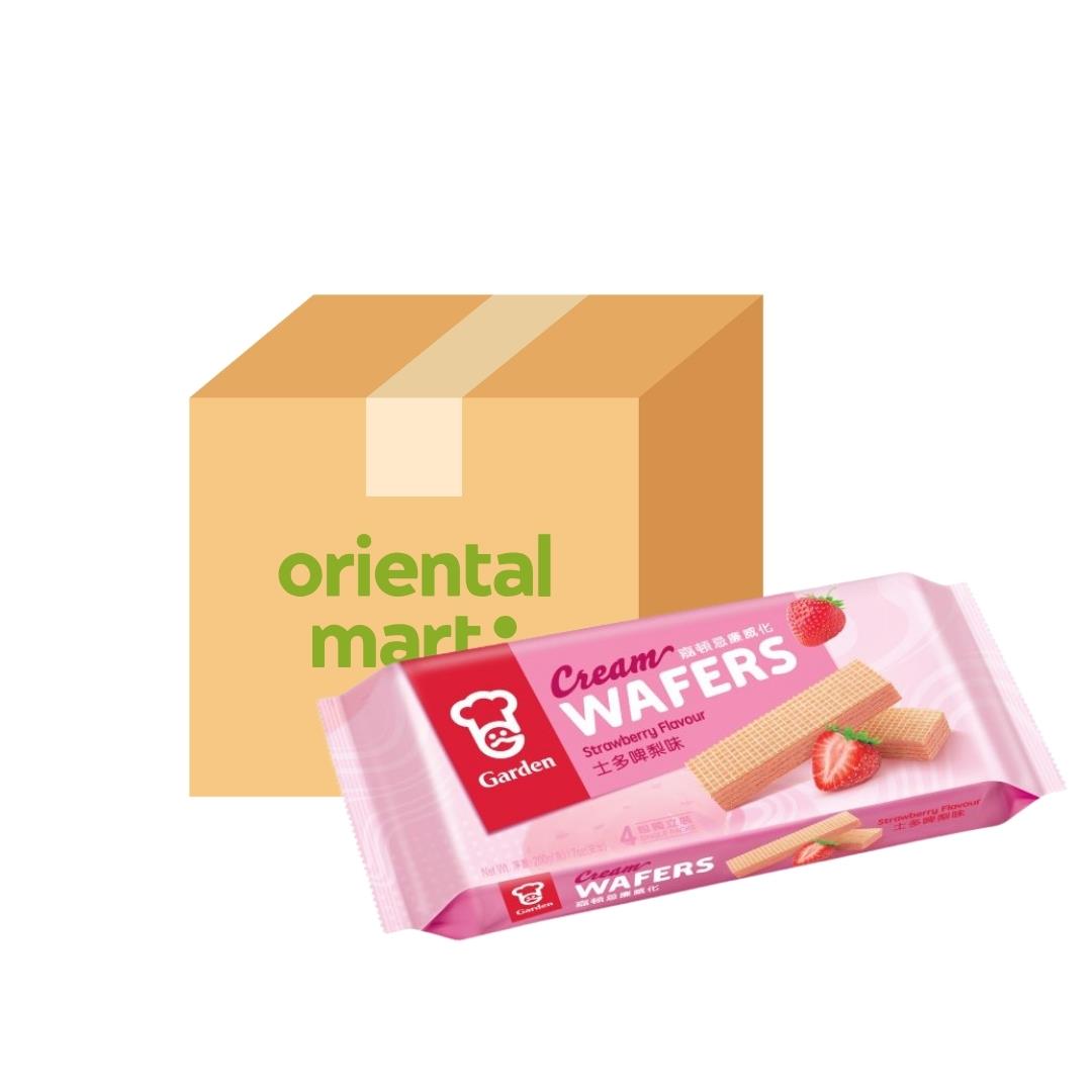 Garden Cream Wafers (Strawberry Flavour) (Case of 12) 嘉頓 忌廉威化 (士多啤梨味) (12包)
