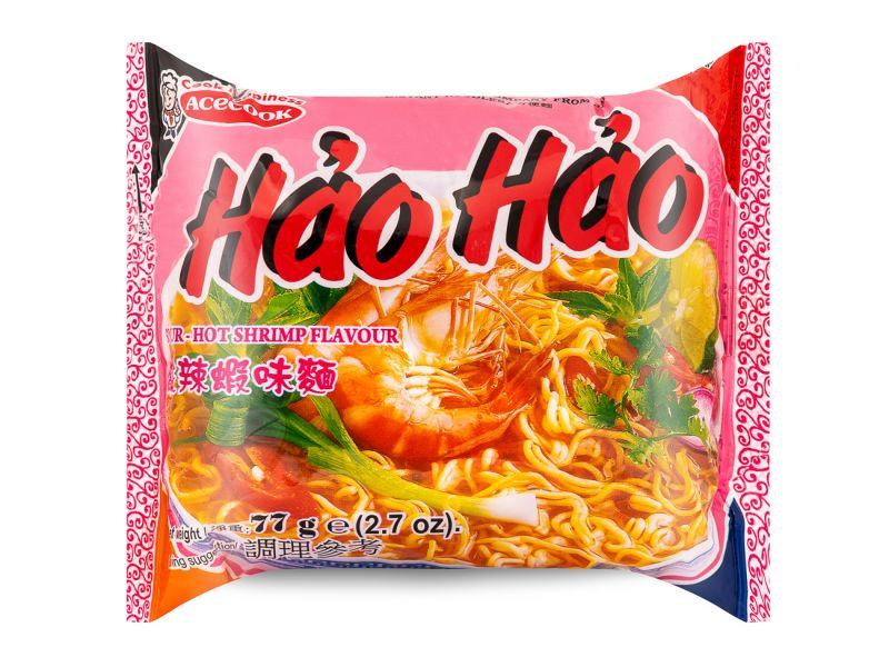 Acecook Hao Hao Instant Noodles (Sour Hot Shrimp Flavour) 越南酸辣蝦味麵