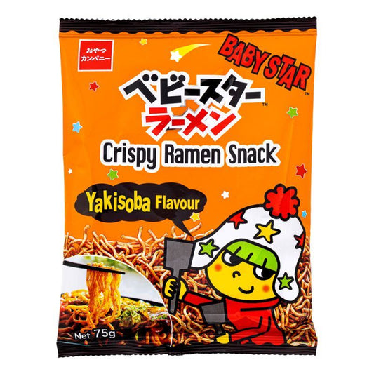 Baby Star Crispy Ramen Snack (Yakisoba Flavour) ベビースターラーメン