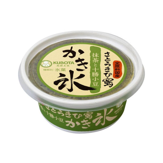 Kubota Kakigoori Shaved Ice with Matcha and Tokachi Red Bean さとうきび蜜かき氷 抹茶と十勝小豆