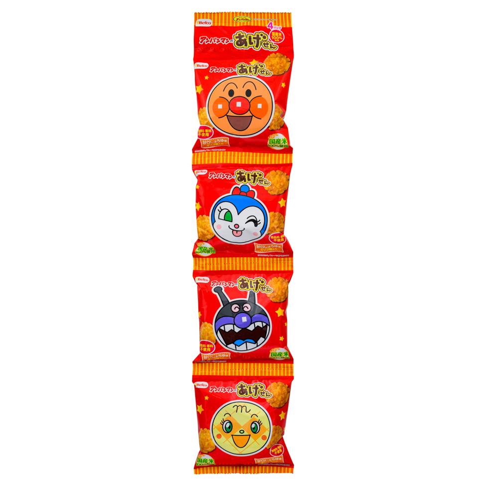 Befco Anpanman Rice Cracker (4 packs) 不二家麵包超人 醬油味米菓 (4連包)