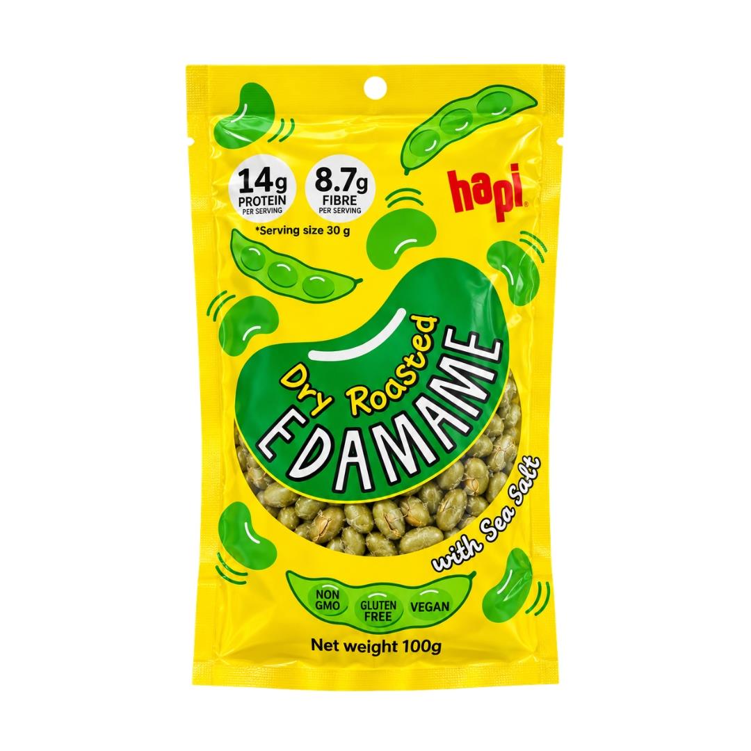 Hapi Dry Roasted Edamame with Sea Salt - Best Before: 10/11/2026
