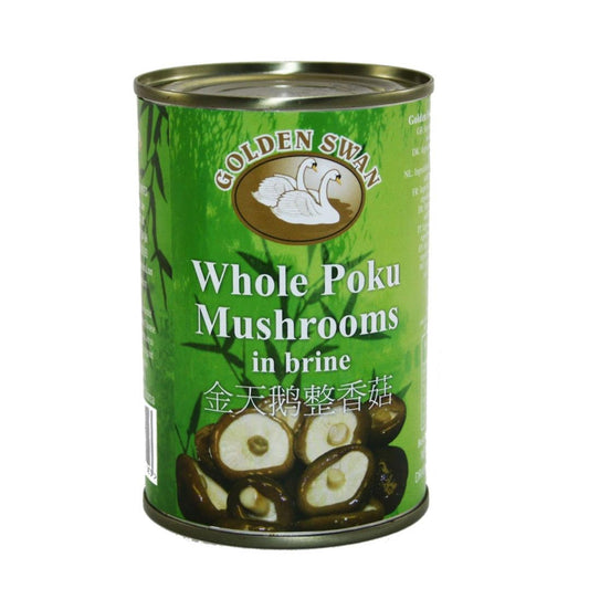Golden Swan Whole Poku Mushrooms in Brine 金天鵝 整香菇