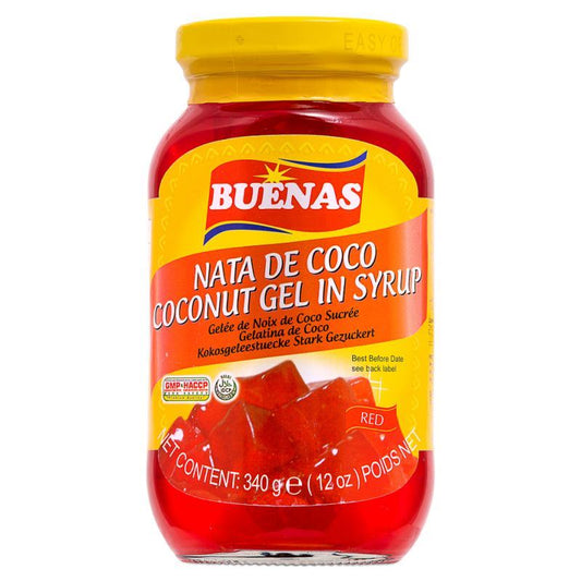 Buenas Nata de Coco Coconut Gel in Syrup (Red)