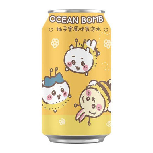 Ocean Bomb Chiikawa Sparkling Water (Honey & Pomelo Flavour) 柚子蜜風味氣泡水