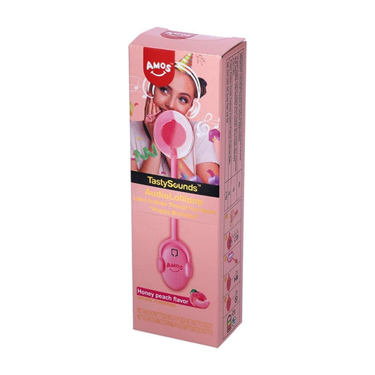 Amos TastySounds Audio Lollipop (Honey Peach Flavour) (Happy Birthday)