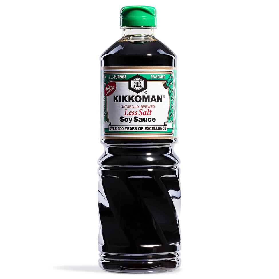 Kikkoman Naturally Brewed Less Salt Soy Sauce 1L