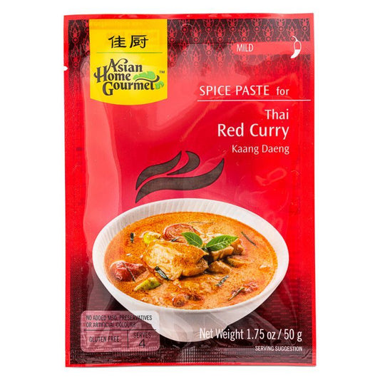 Asian Home Gourmet Spice Paste for Thai Red Curry Kaang Daeng (Mild)