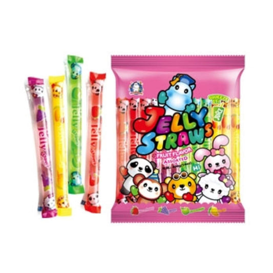 Funny Hippo Animal Friends Jelly Straws Fruit Flavour Jelly Sticks (Assorted)