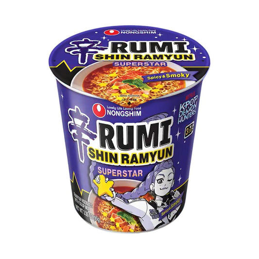Nongshim K-pop Demon Hunters Rumi Shin Ramyun Superstar Cup Noodle (Spicy & Smoky)