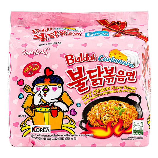 Samyang Buldak Hot Chicken Flavour Ramen (Carbonara) (Pack of 5)