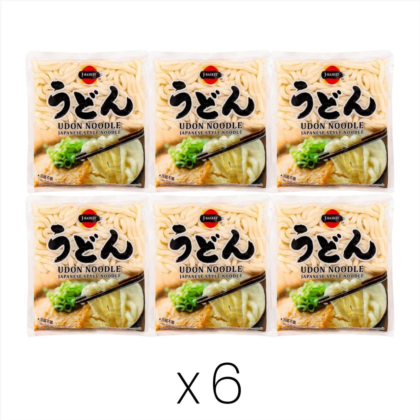 J-basket Udon Noodle (Japanese Style Noodle) うどん (Bundle of 6)