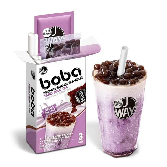 J-Way Instant Boba Kit (Brown Sugar Flavour Taro Milk Tea) (3 Sets)