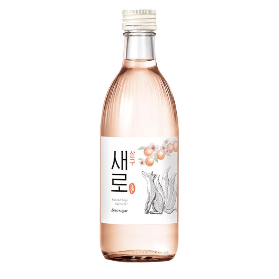 Lotte Zero Sugar Saero 257 Soju (Apricot Flavour) 새로 살구 소주 (ABV 12%)