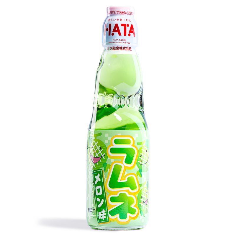 Hatakosen Melon Flavoured Ramune Soda