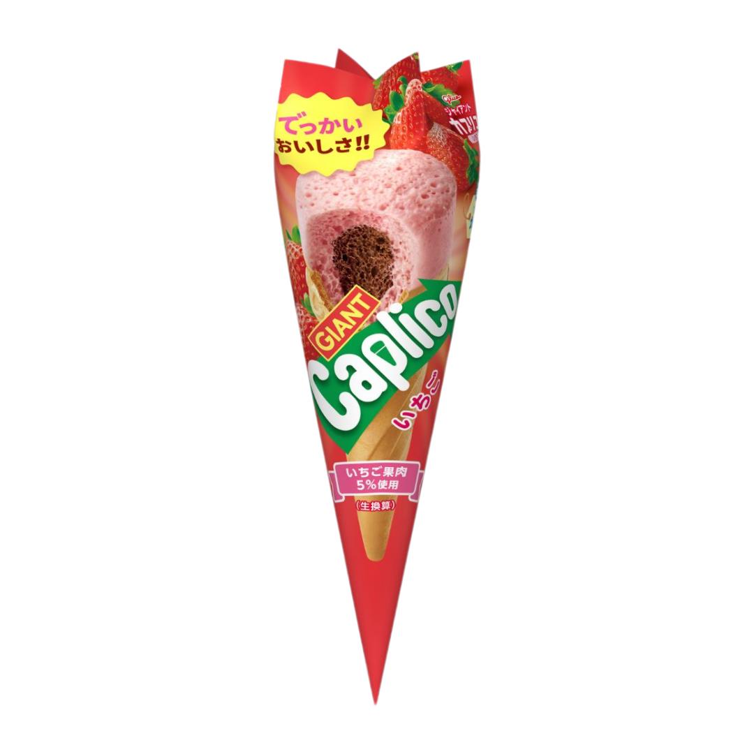 Glico Giant Caplico Biscuit Cone (Strawberry Flavour) ジャイアントカプリコ＜いちご - Best Before: 31/12/2026